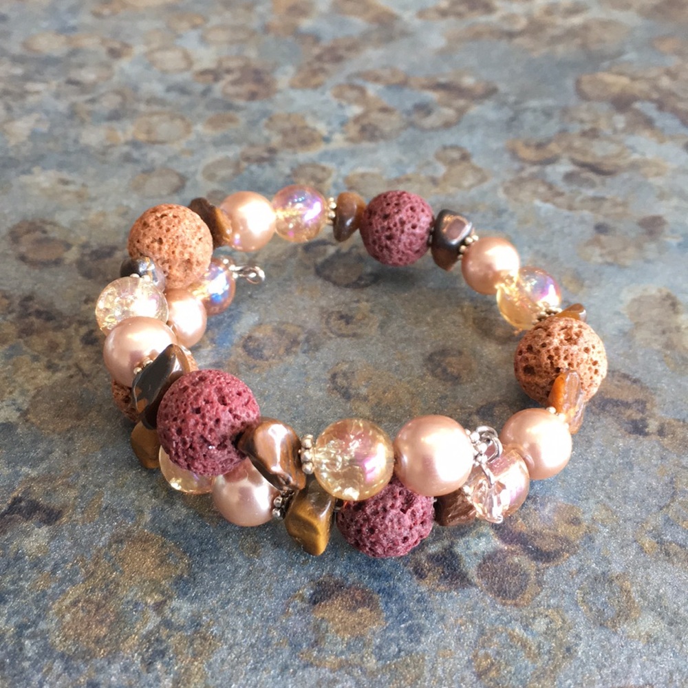 Brown Diffuser Bracelet with Tigers Eye